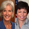 Kathleen Sebelius and Valerie Jarett