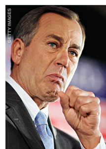 House of Representatives Speaker John Boehner